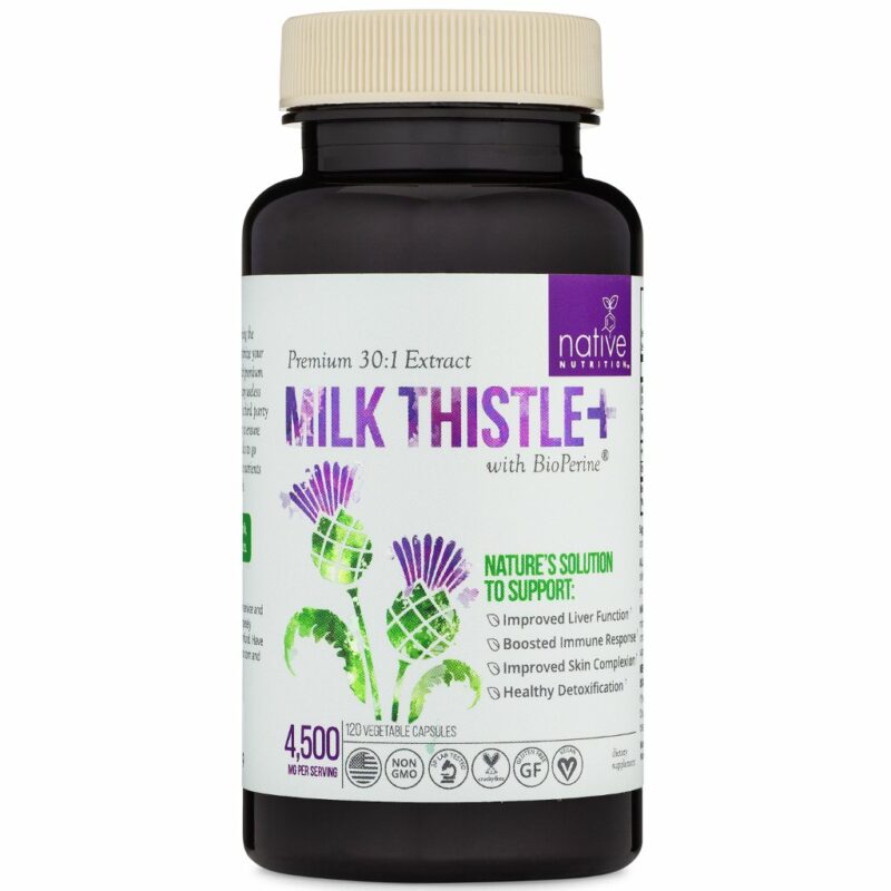 Organic Milk Thistle Supplement with BioPerine Native Nutrition
